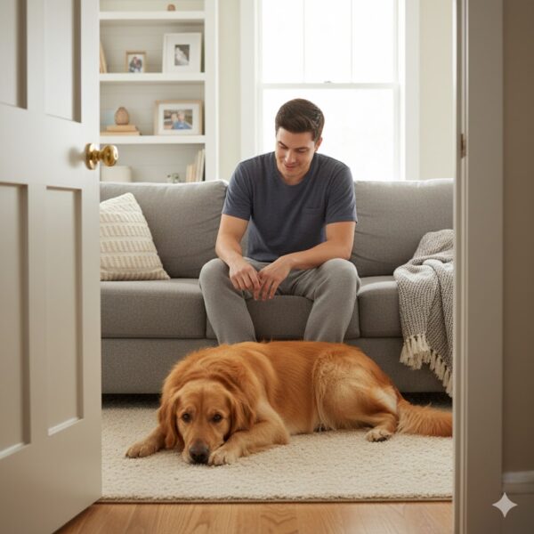 有些時候，狗狗只是想待在你旁邊