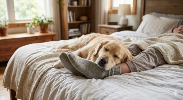 狗狗為什麼喜歡睡在你的腳邊？