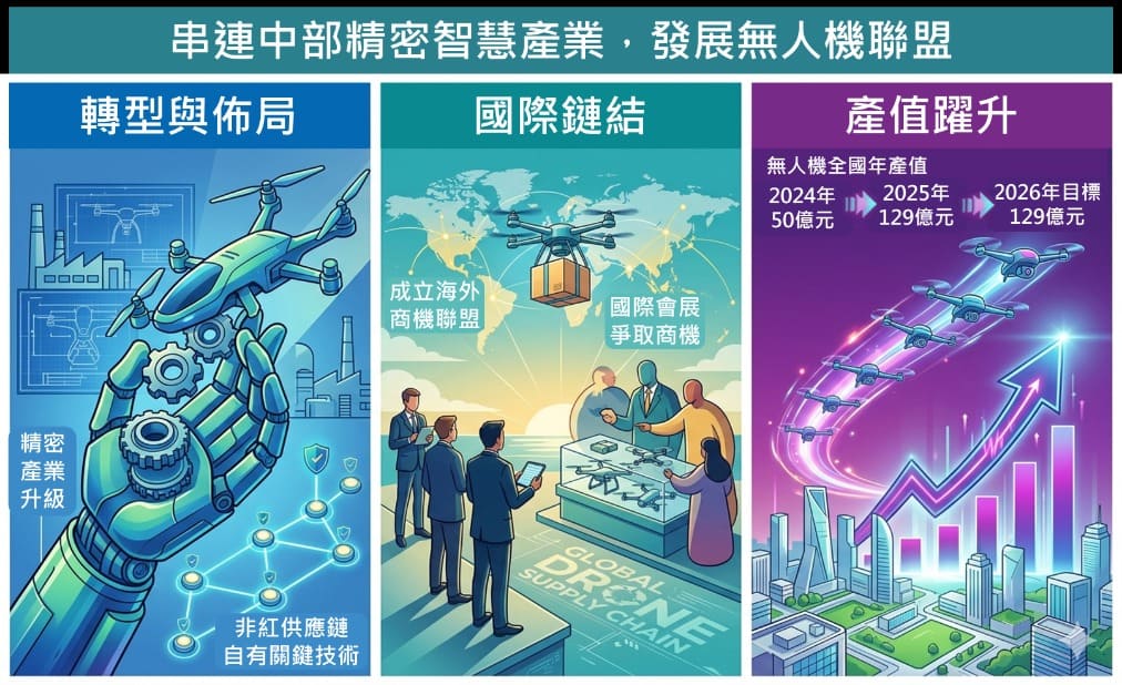 中部智慧產業整合升級　推動企業轉型與無人機發展